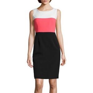 Evan Picone Black Label ColorBlock Sheath Dress